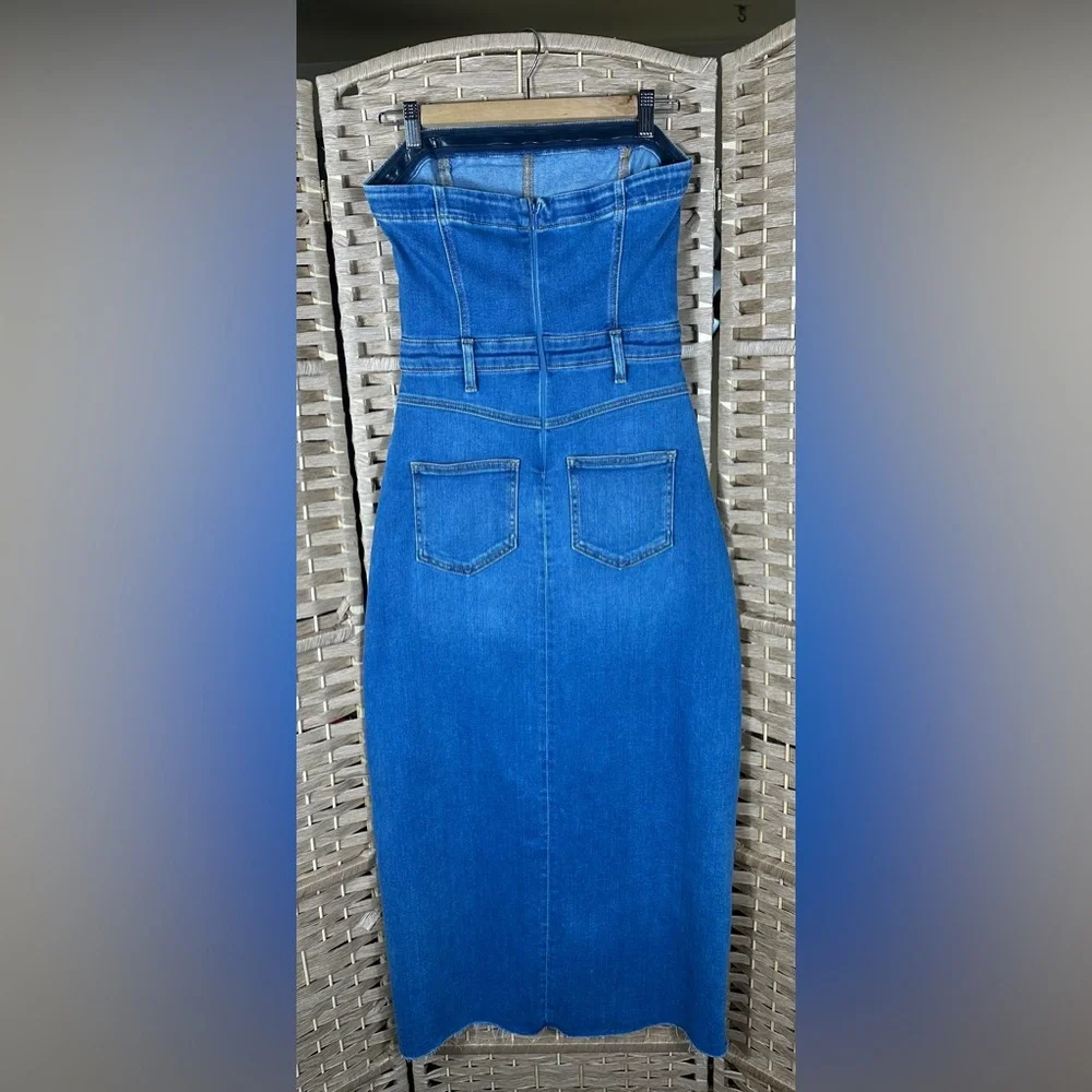 Anthropologie Pilcro The Madi Front-Slit Denim Dress - Size Small - Picture 5 of 13